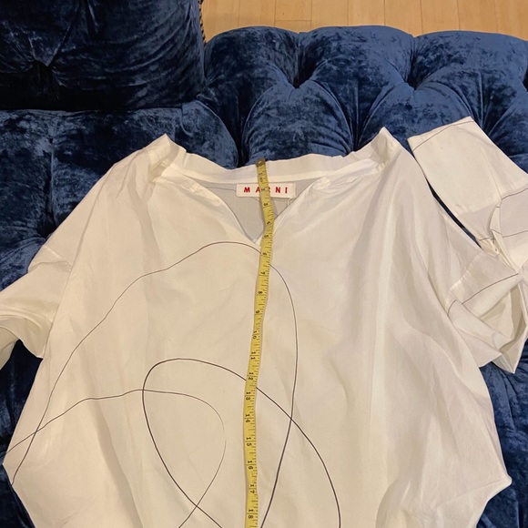 MARNI off white blouse top cotton Italy Sz4-6 - Picture 9 of 16